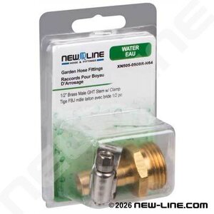 1/2" MALE STEM W/CLAMP BRASS