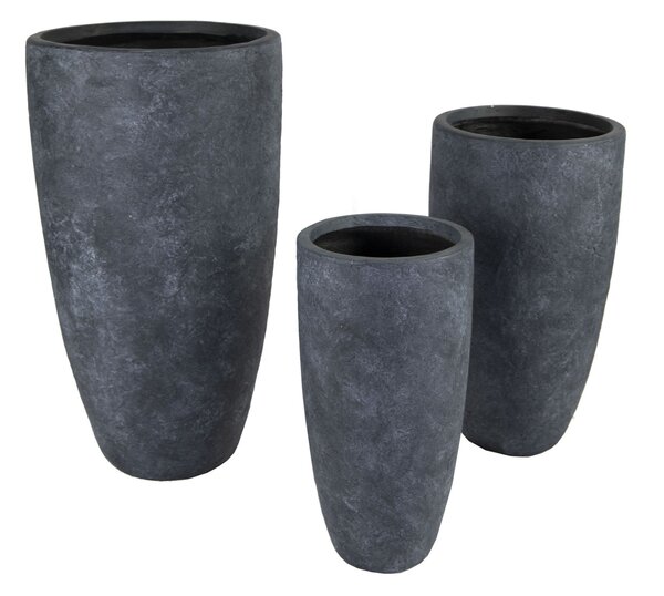 ARIZONA HIGH VASE GRAPHITE M (Rnd Tall Pot)