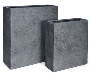 ARIZONA TERRANCE PARTIT GARPHITE L (Tall Rectangular Pot)