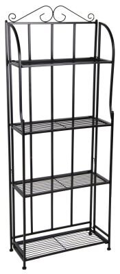 BARON ETAGERE 4 SHELF BLACK METAL STAND