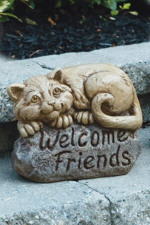 Cat Welcome Friends Feliz (Classic Amber)