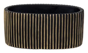 COSMIC OVAL POT BLACK GOLD (23CM Length)