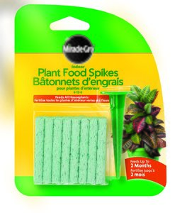 Indoor Plant Food Spikes Miracle Grow 6-12-6