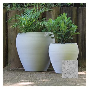 LINEA ELLIPSE PLANTER SET MED GRANITE