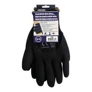 LINED NITRILE WORK GLOVES