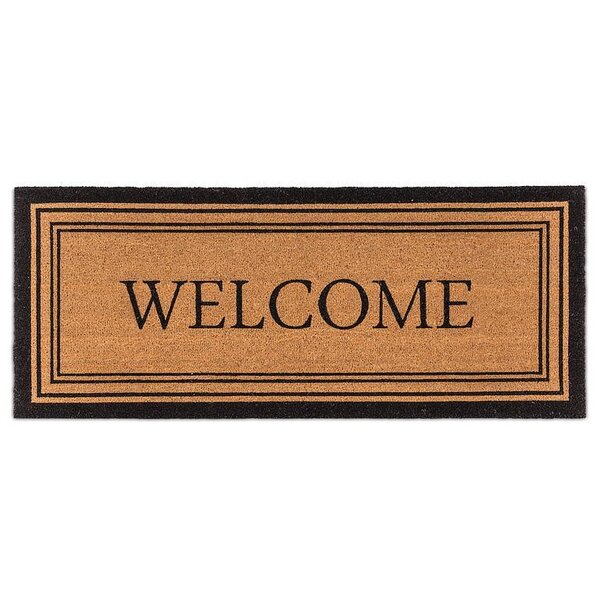LONG WELCOME DOORMAT W/BORDER 23X57" L