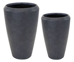MILA VASE GRAPHITE S (Tall Round Pot)