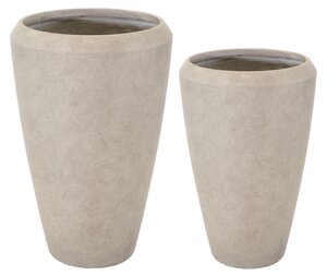 MILA VASE SAND S (Tall Round Pot)