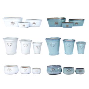 MOTIF PLANTER LIGHT BLUE LG