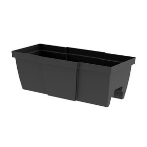 QUATTRO 27" RAIL PLANTER BLACK