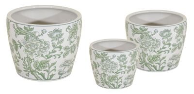 QUIN EGG POT GREEN L (Porcelain Pot)