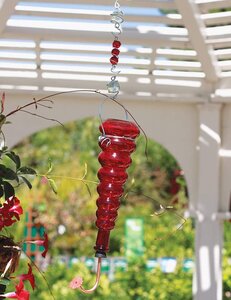 RED HUMMINGBIRD FEEDER