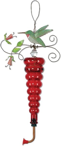 RED HUMMINGBIRD FEEDER