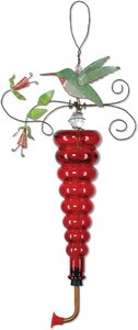 RED HUMMINGBIRD FEEDER