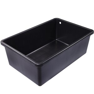 TUB BLACK PLASTIC 481 LTR SQR