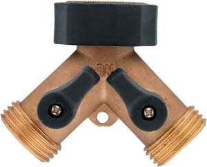 TWO WAY GARDEN BRASS HOSE